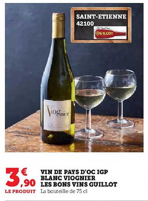 vin de pays d'oc igp blanc viognier les bons vins guillot