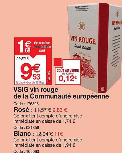 vsig vin rouge de la communauté européenne
