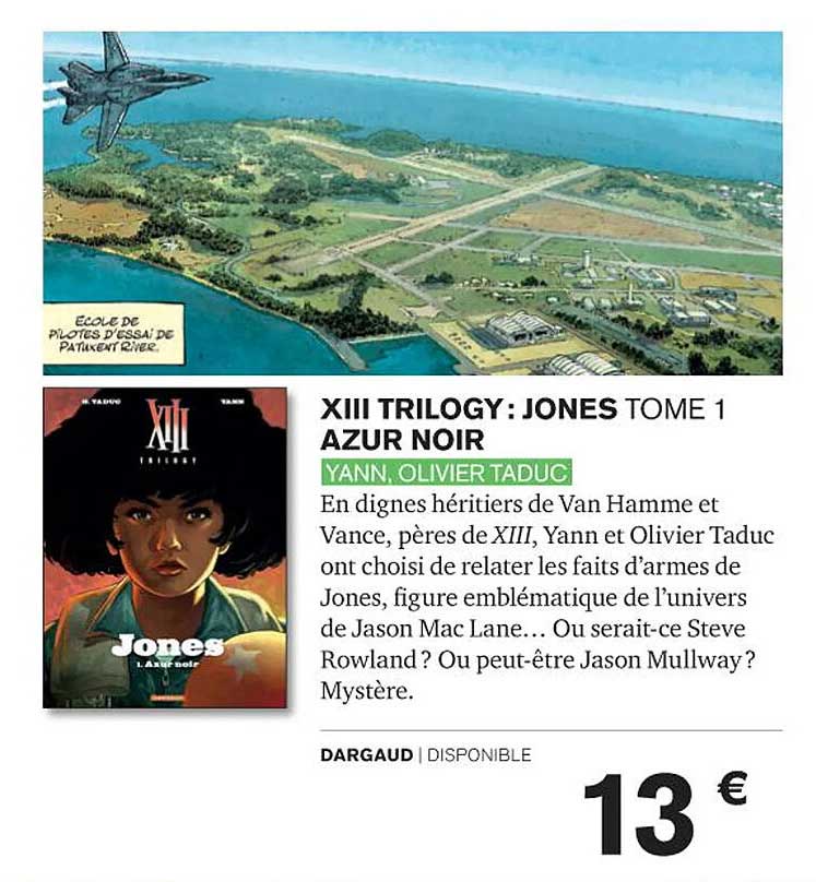 XIII trilogy : jones tome 1 azur noir