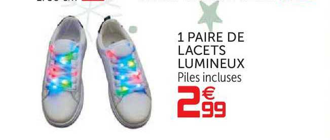 1 paire de lacets lumineux
