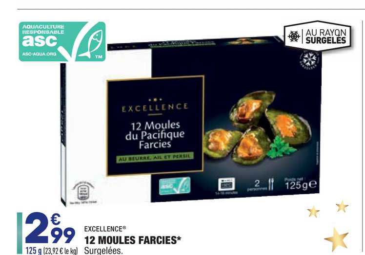 12 Moules Farcies Excellence
