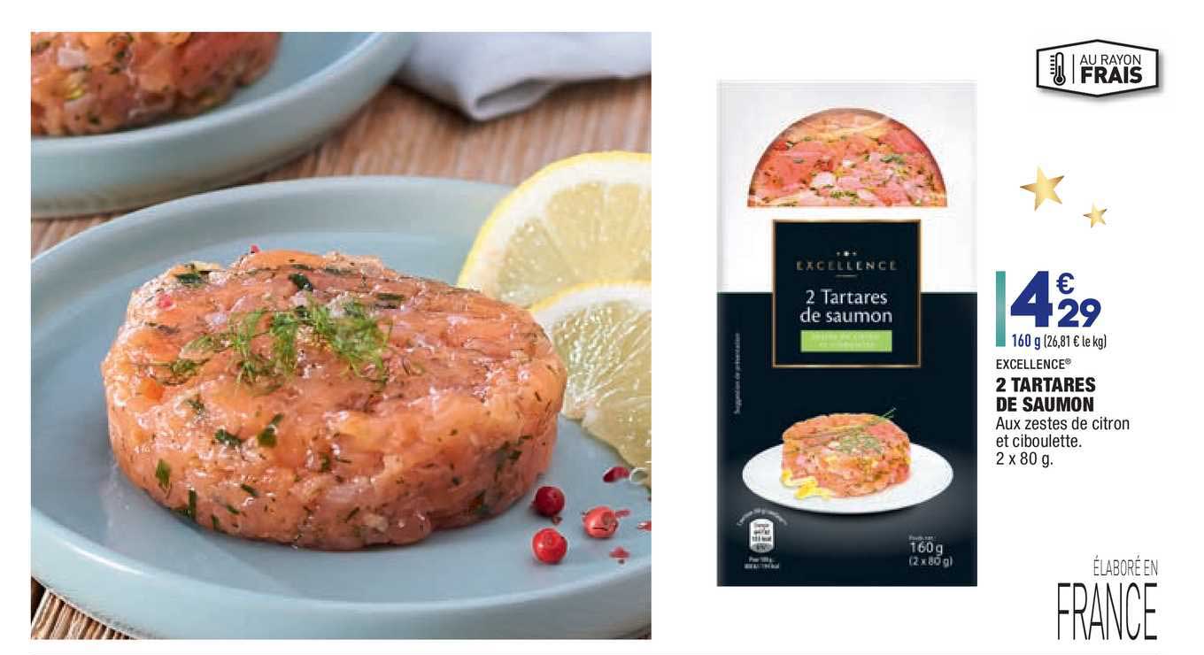 2 tartares de saumon excellence