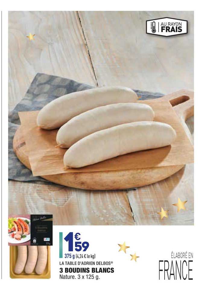 3 boudins blancs la table d'adrien delbos