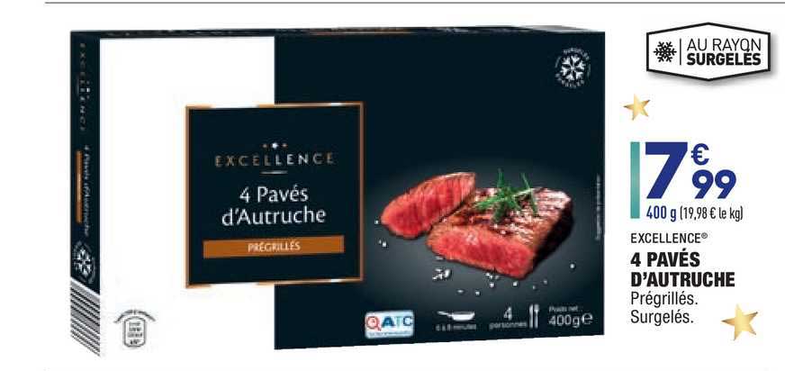 4 pavés d'autruche excellence