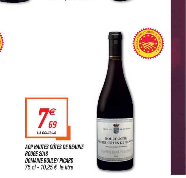 aop hautes côtes de beaune rouge 2018 domaine bouley picard
