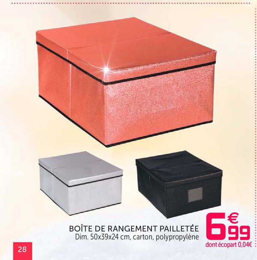 boite de rangement pailletée