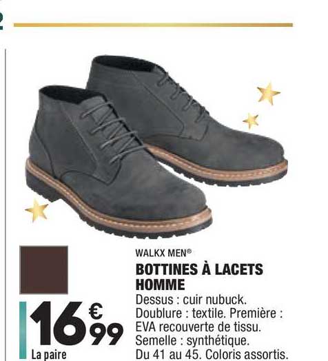Bottines à Lacets Homme Walkx Men