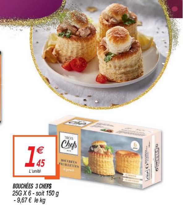 bouchées 3 chefs