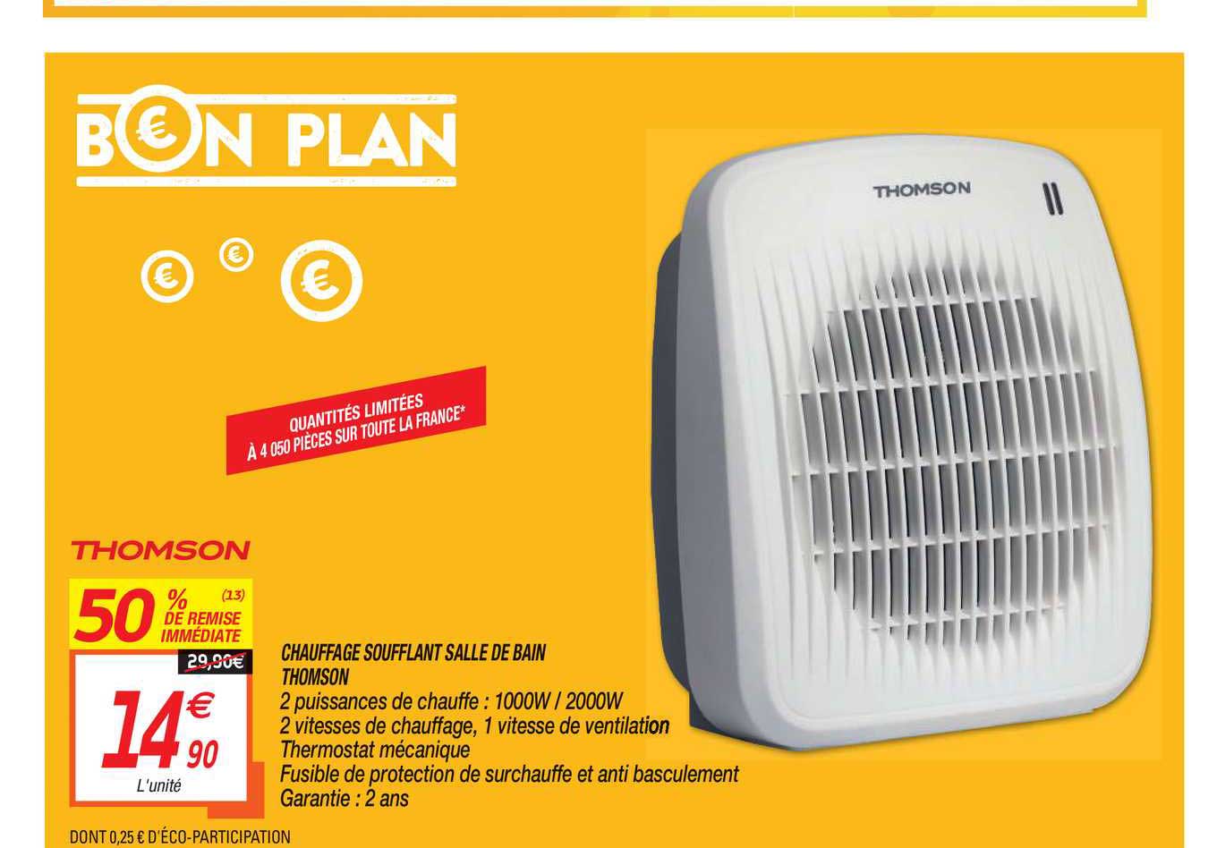 Chauffage Soufflant Salle De Bain Thomson 50 % De Remise Immédiate