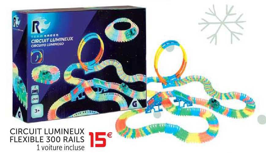 Circuit Lumineux Flexible 300 Rails