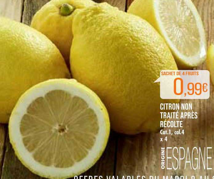 citron non traité après récolte