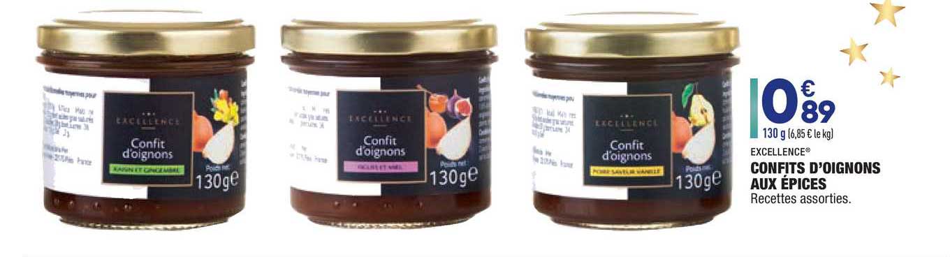confits d'oignons aux épices excellence