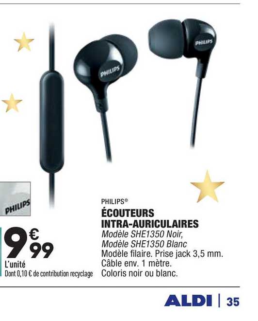 écouteurs intra auriculaires philips