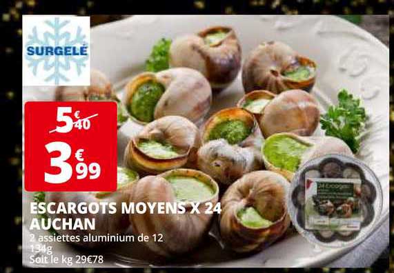 escargots moyens x24 auchan