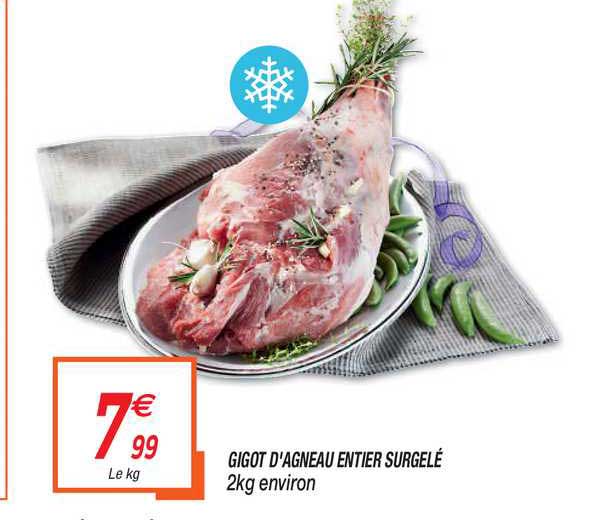 gigot d'agneau entier surgelé