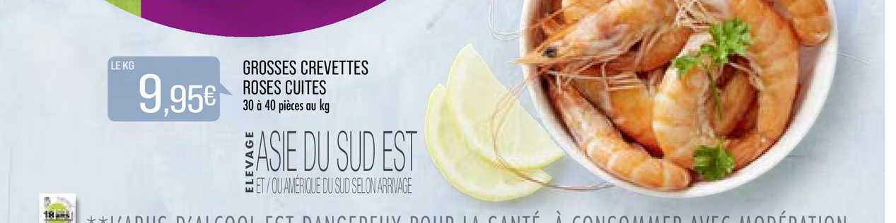 grosses crevettes roses cuites