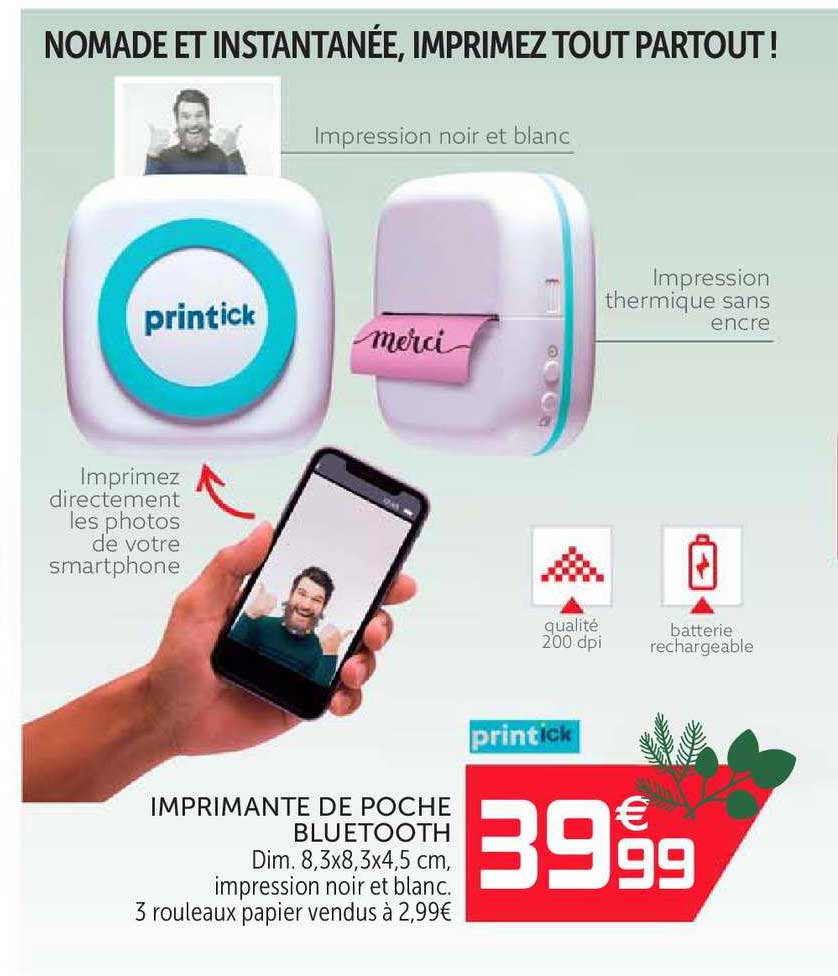 Imprimante De Poche Bluetooth