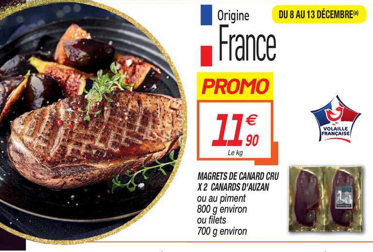 magrets de canard cru x 2 canards d'auzan