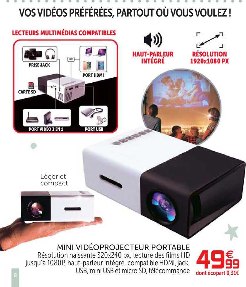 mini vidéoprojecteur portable