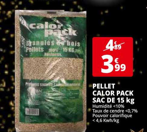 pellet calor pack sac de 15 kg