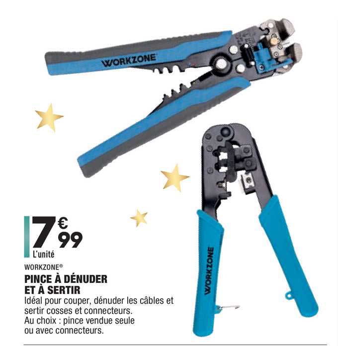 pince à dénuder et à sertir workzone