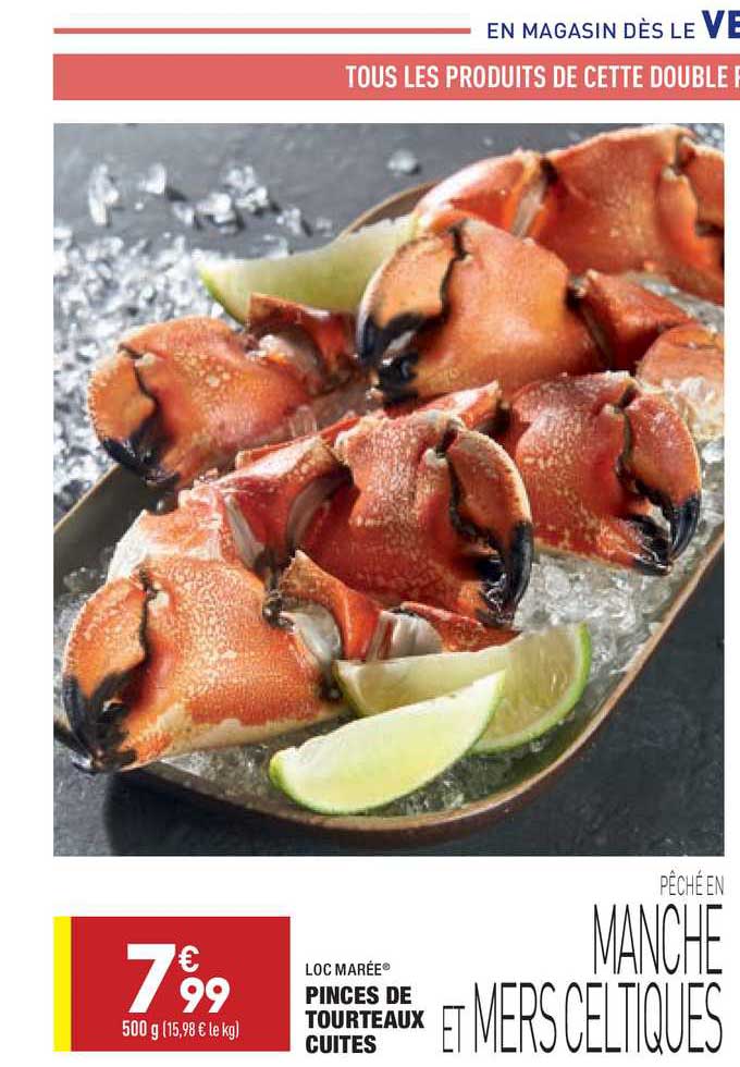 pinces de tourteaux cuites loc marée