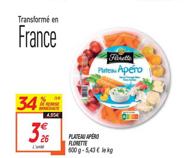 Plateau Apéro Florette 34% De Remise Immédiate
