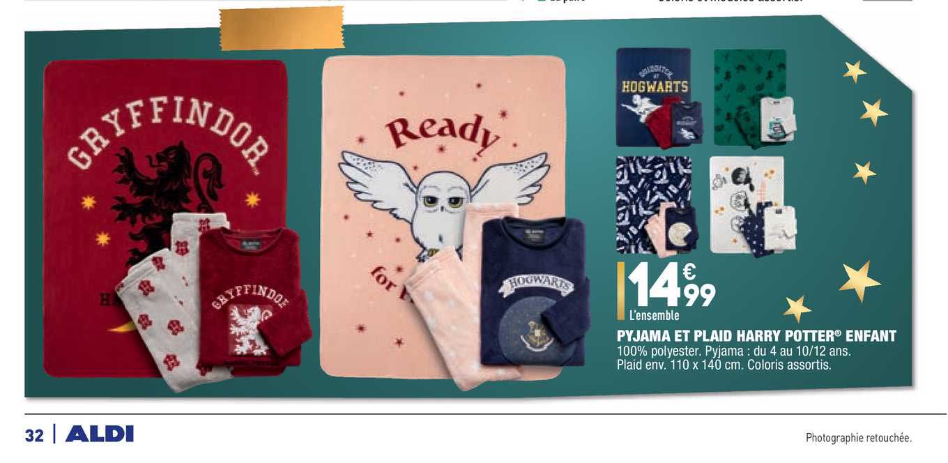 pyjama et plaid harry potter enfant