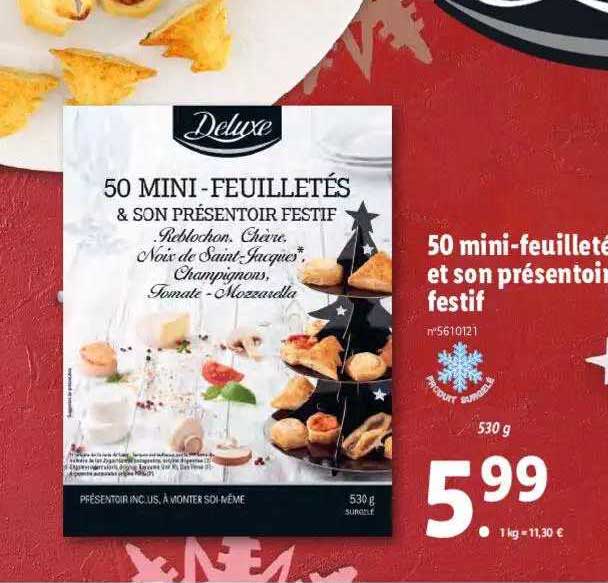 50 Mini-feuilletés Et Son Présentoir Festif