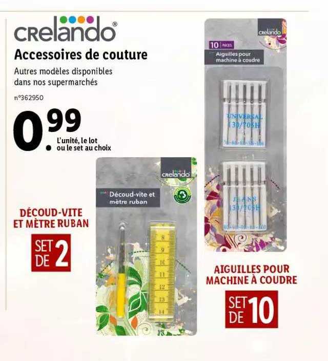 accessoires de couture crelando