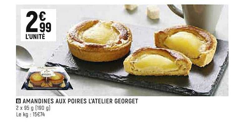 amandines aux poires l'atelier georget