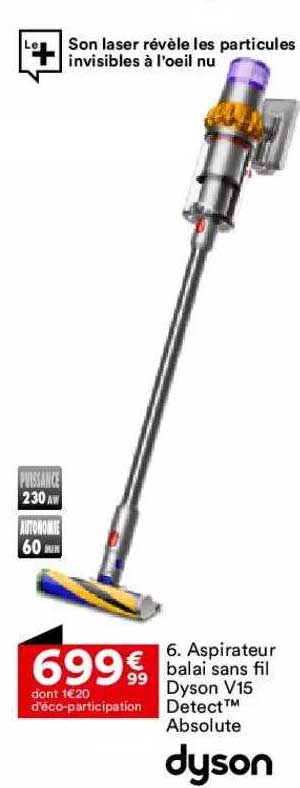 aspirateur balai sans fil dyson v15 detect absolute
