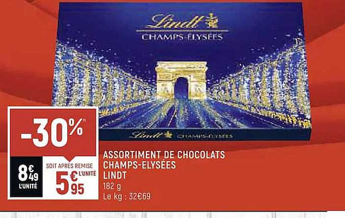assortiment de chocolats champs-élysées lindt