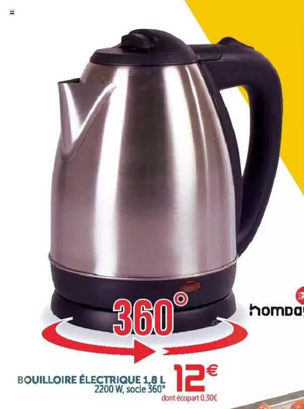 Bouilloire électrique 1,8 L Homday