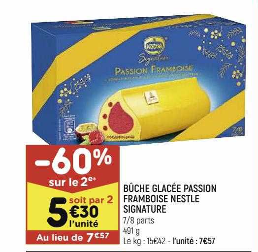 Bûche Glacée Passion Framboise Nestlé Signature