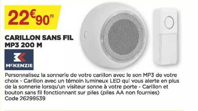 carillon sans fil mp3 200 m mcKenzie