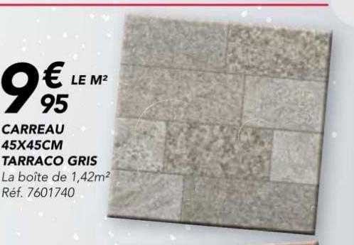 carreau 45 x 45 cm tarraco gris