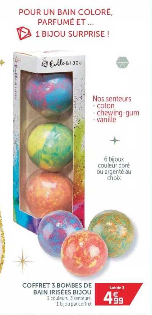 Coffret 3 Bombes De Bain Irisées Bijou