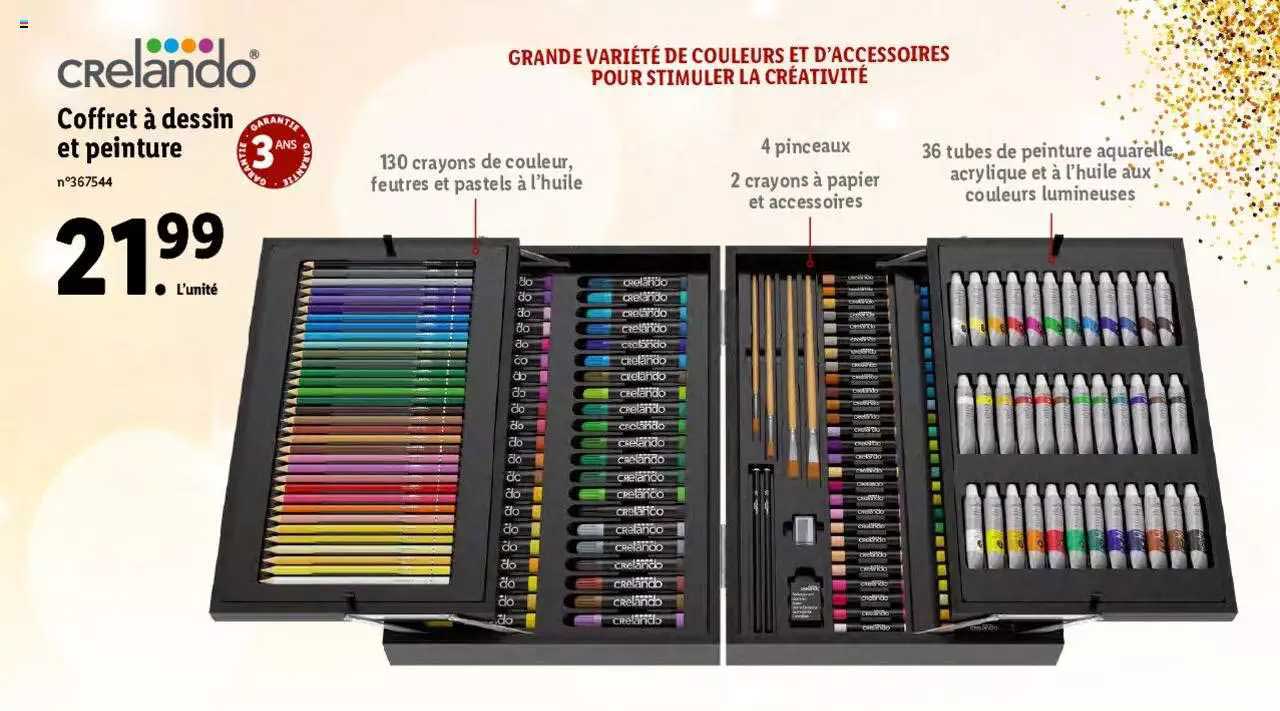 coffret à dessin et peinture crelando