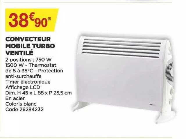 convecteur mobile turbo ventilé