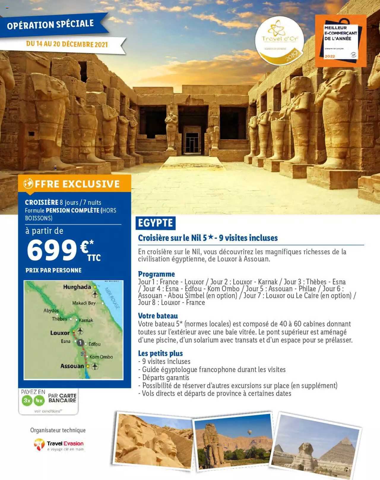 croisière sur le nil 5* - 9 visites incluses