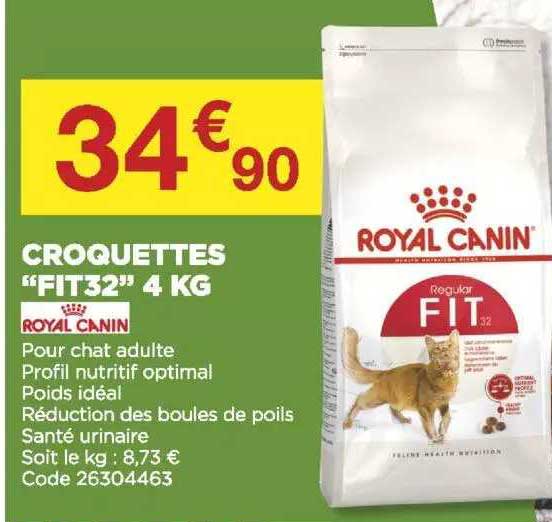 croquettes "fit32" 4 kg royal canin