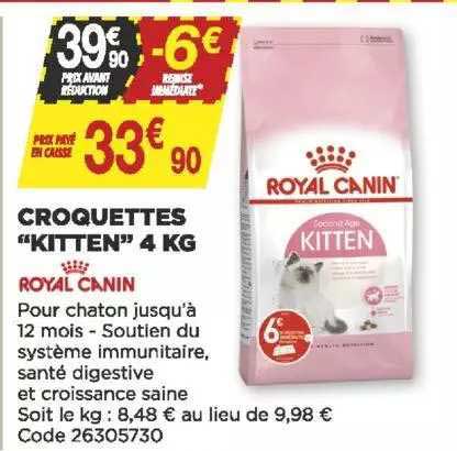 croquettes "kitten" 4 kg royal canin