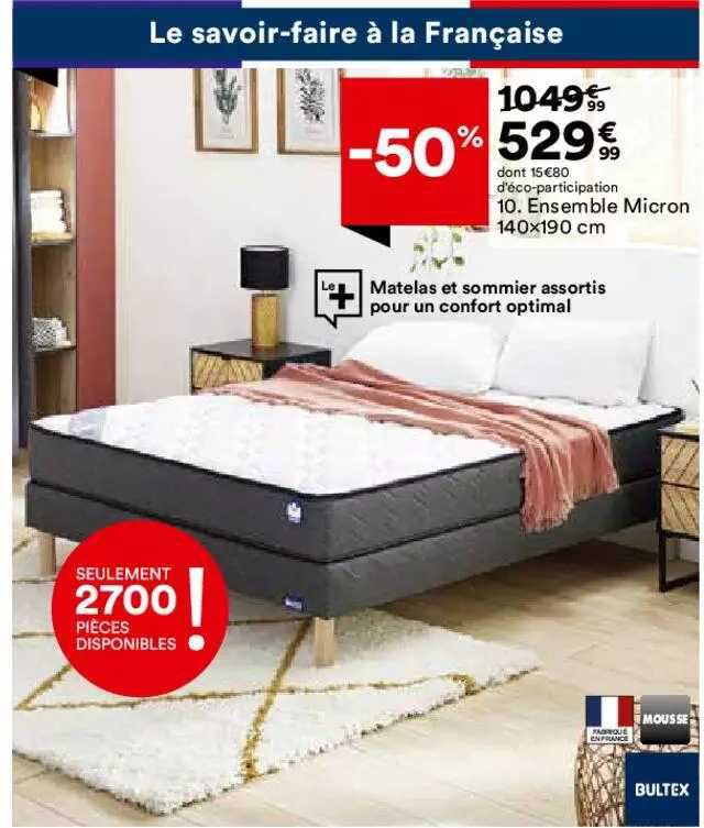 ensemble micron 140 x 190 cm bultex