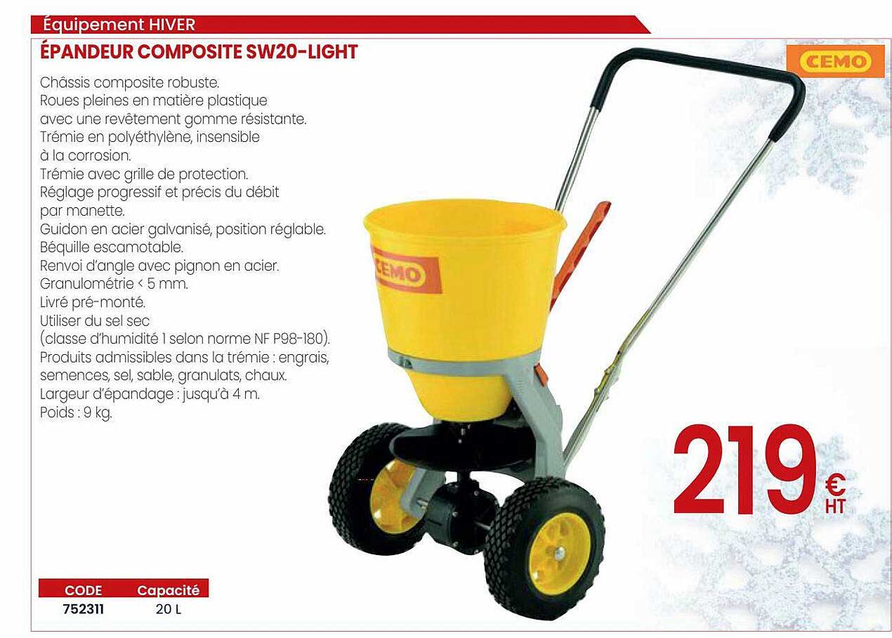 épandeur composite sw20-light