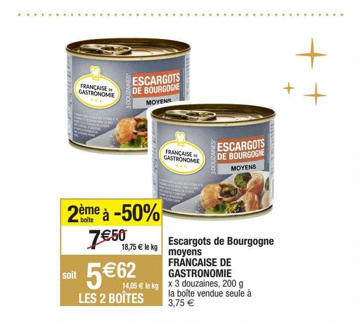 escargots de bourgogne moyens française de gastronomie