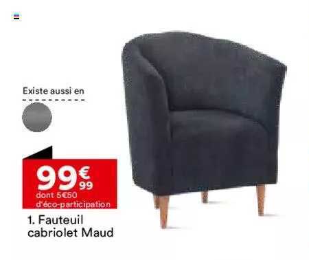 fauteuil cabriolet maud