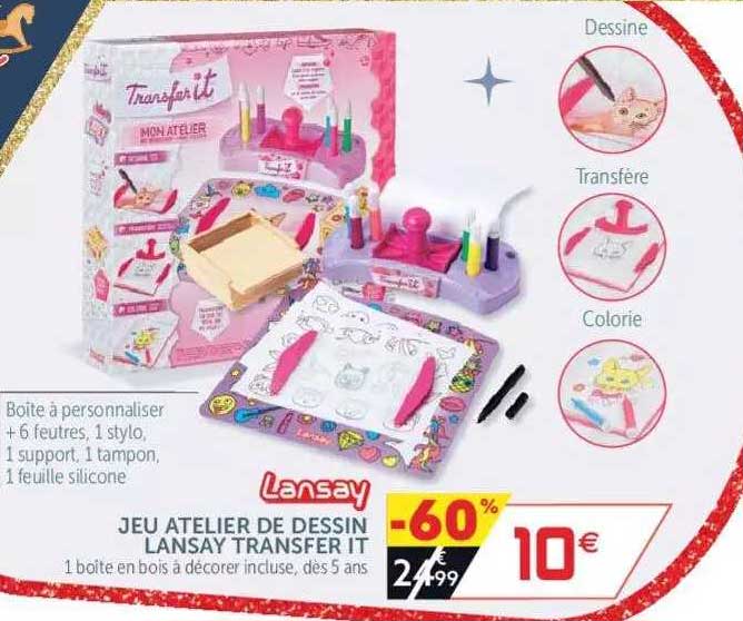 jeu atelier de dessin lansay transfer it