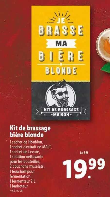 kit de brassage bière blonde