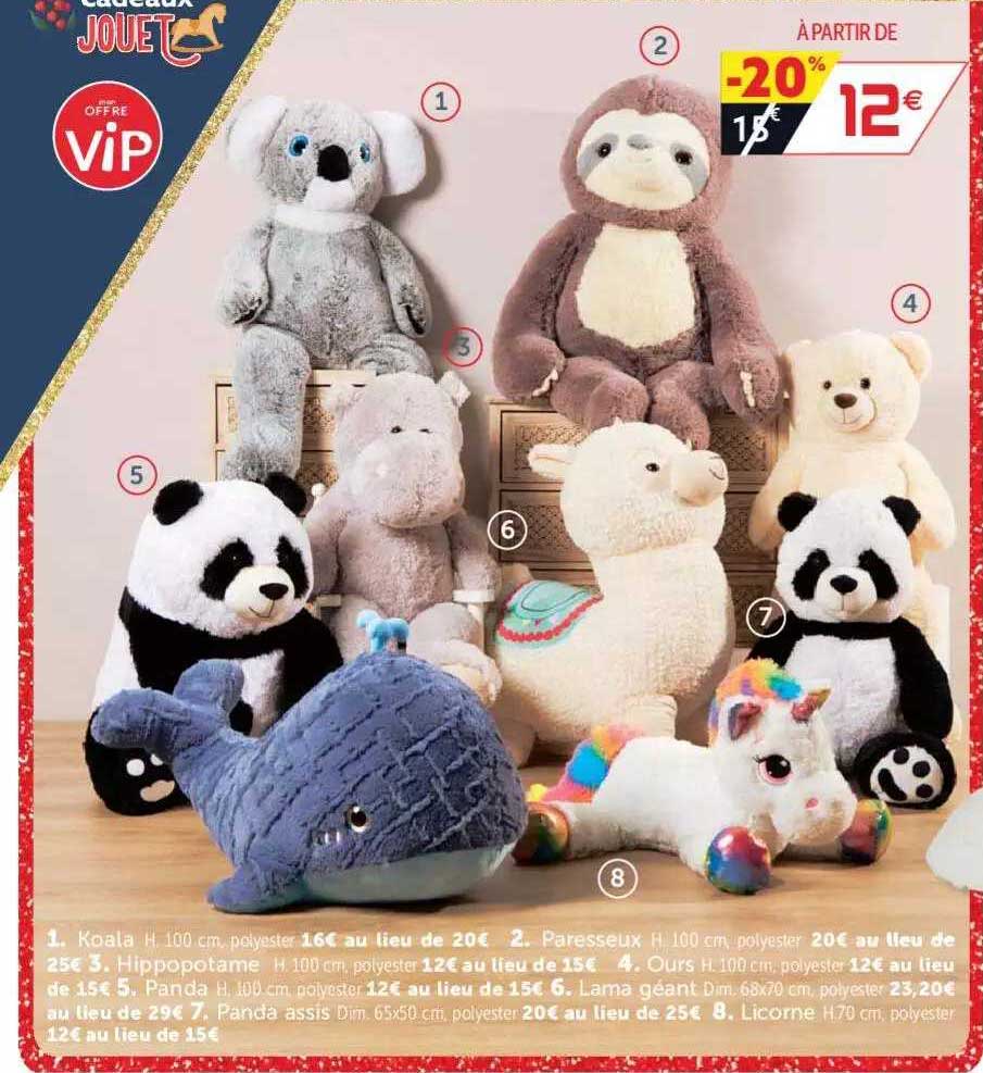 koala, paresseux, hippopotame, ours, panda, lama géant, panda, licorne